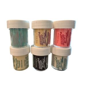 Stampendous Stamp-N-Stuff Embossing Powder Lot 6 Jars Mint White Pink Black Plum